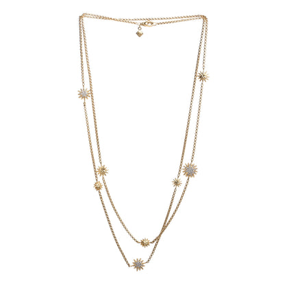 David Yurman 18K Yellow Gold Diamond Starburst Constellation Long Necklace 3 of 4