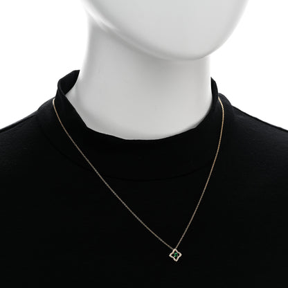 David Yurman 18K Yellow Gold Diamond Emerald Venetian Quatrefoil Pendant Necklace 2 of 5
