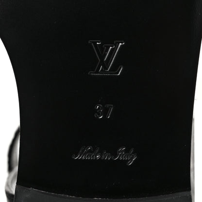Louis Vuitton Calfskin Monogram Passenger Flat Sandals 37 Black 11 of 14
