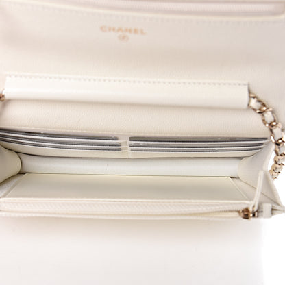 Chanel Caviar Quilted Wallet On Chain WOC White 5 of 14