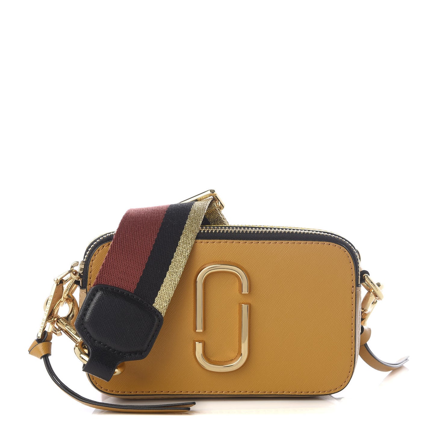 Saffiano Small Snapshot Camera Bag Mustard Multi