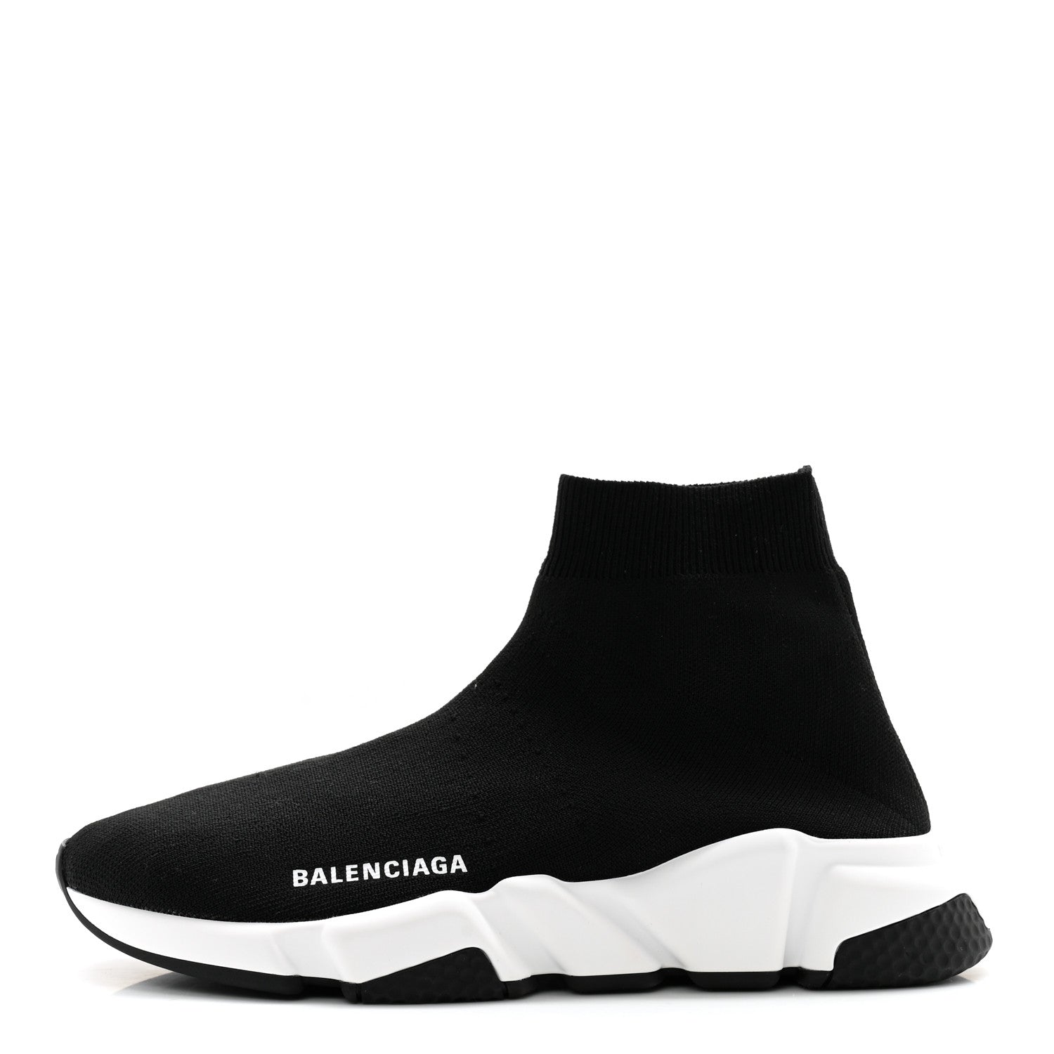 Balenciaga Neoprene Knit Womens Speed Sneakers 39 Black White 1 of 10