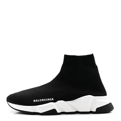 Balenciaga Neoprene Knit Womens Speed Sneakers 39 Black White 1 of 10