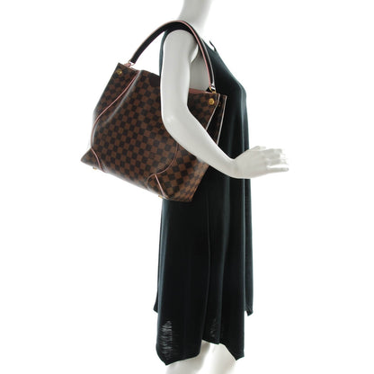 Louis Vuitton Damier Ebene Caissa Hobo Rose Ballerine 2 of 7