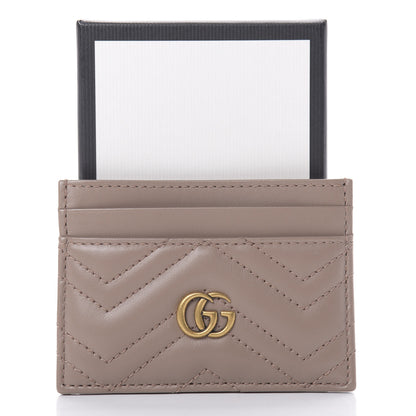 Gucci Calfskin Matelasse GG Marmont Card Holder Porcelain Rose 7 of 7