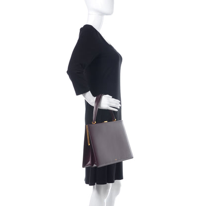 Celine Box Calfskin Medium Clasp Bag Burgundy 2 of 9