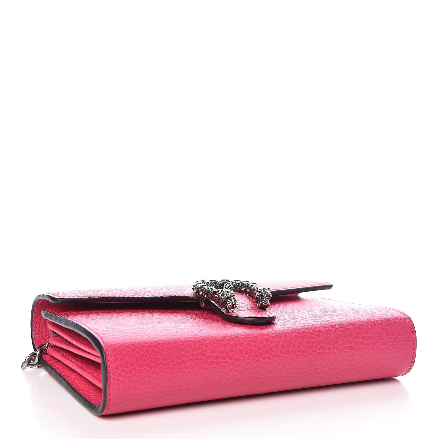 Dollar Calfskin Crystal Mini Dionysus Chain Wallet Box Pink