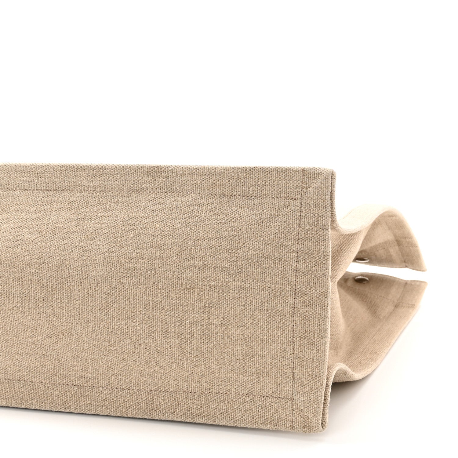 Saint Laurent Linen Calfskin Rive Gauche Tote Optic White 10 of 10