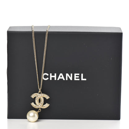 Chanel Pearl CC Drop Necklace Gold 6 of 6