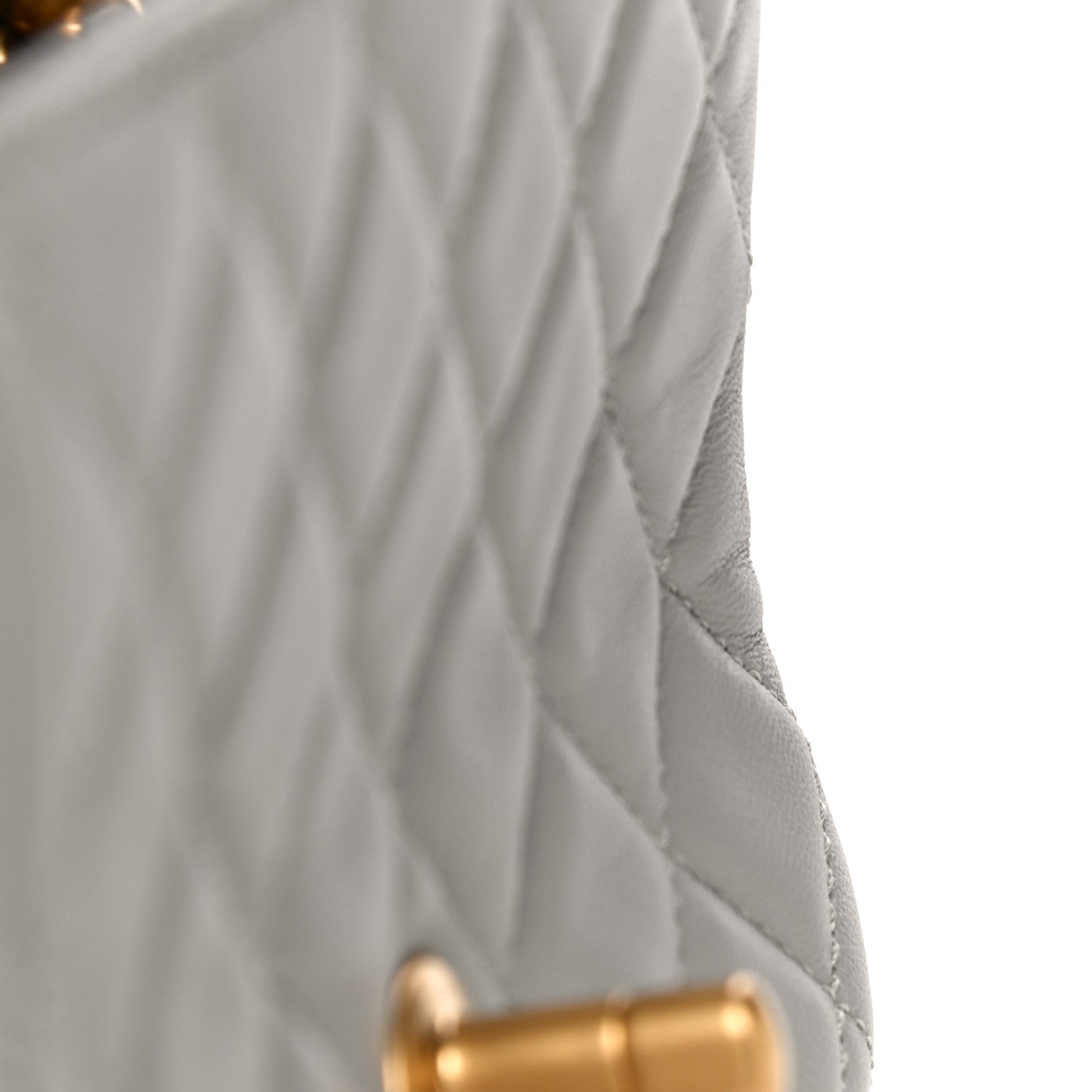 Chanel Lambskin Quilted Mini Pearl Crush Flap Light Grey 14 of 15