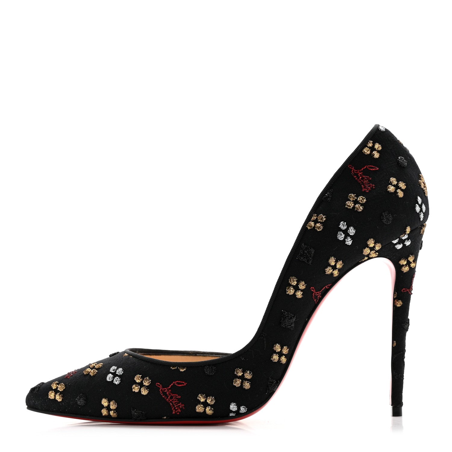 Christian Louboutin Jacquard Loubi In The Sky Iriza 100 Pumps 39 Multi Black 1 of 8