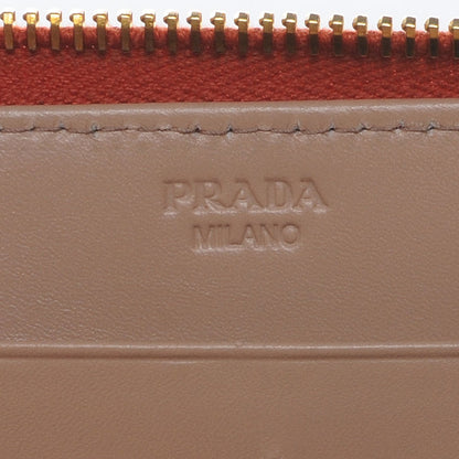 Prada Vitello Shine Zip Around Wallet Mandarino 9 of 11