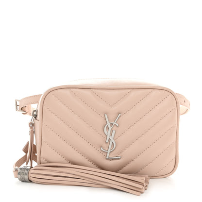 Saint Laurent Calfskin Matelasse Monogram Lou Belt Bag Marble Pink 1 of 9