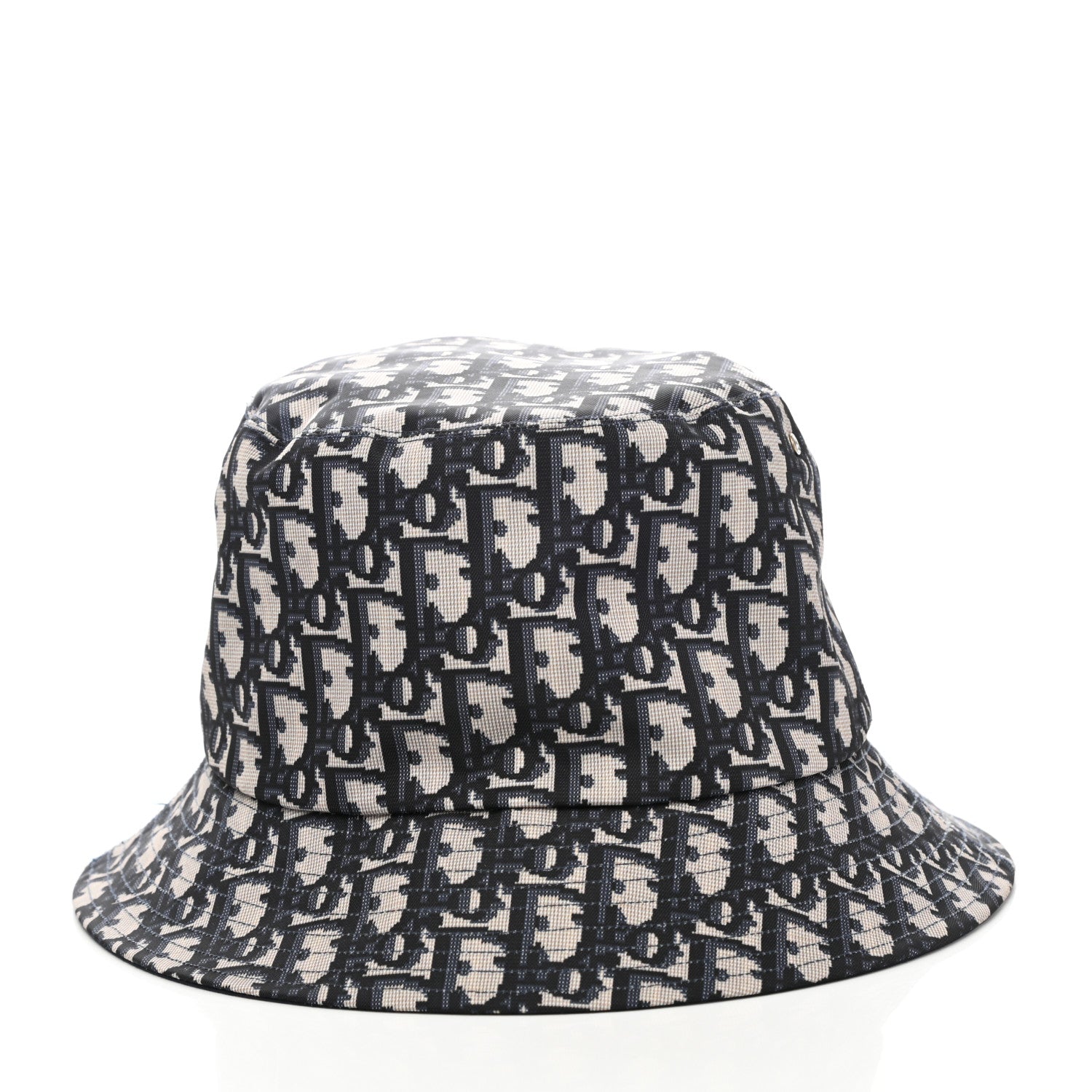 Christian Dior Polyester Cotton Oblique Teddy-D Brim Bucket Hat 58 3 of 16