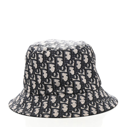 Christian Dior Polyester Cotton Oblique Teddy-D Brim Bucket Hat 58 3 of 16
