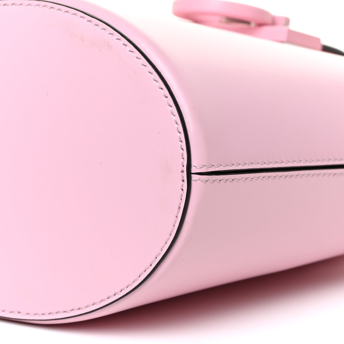 Calfskin Small Trifolio Bucket Shoulder Bag Cheerleader Pink