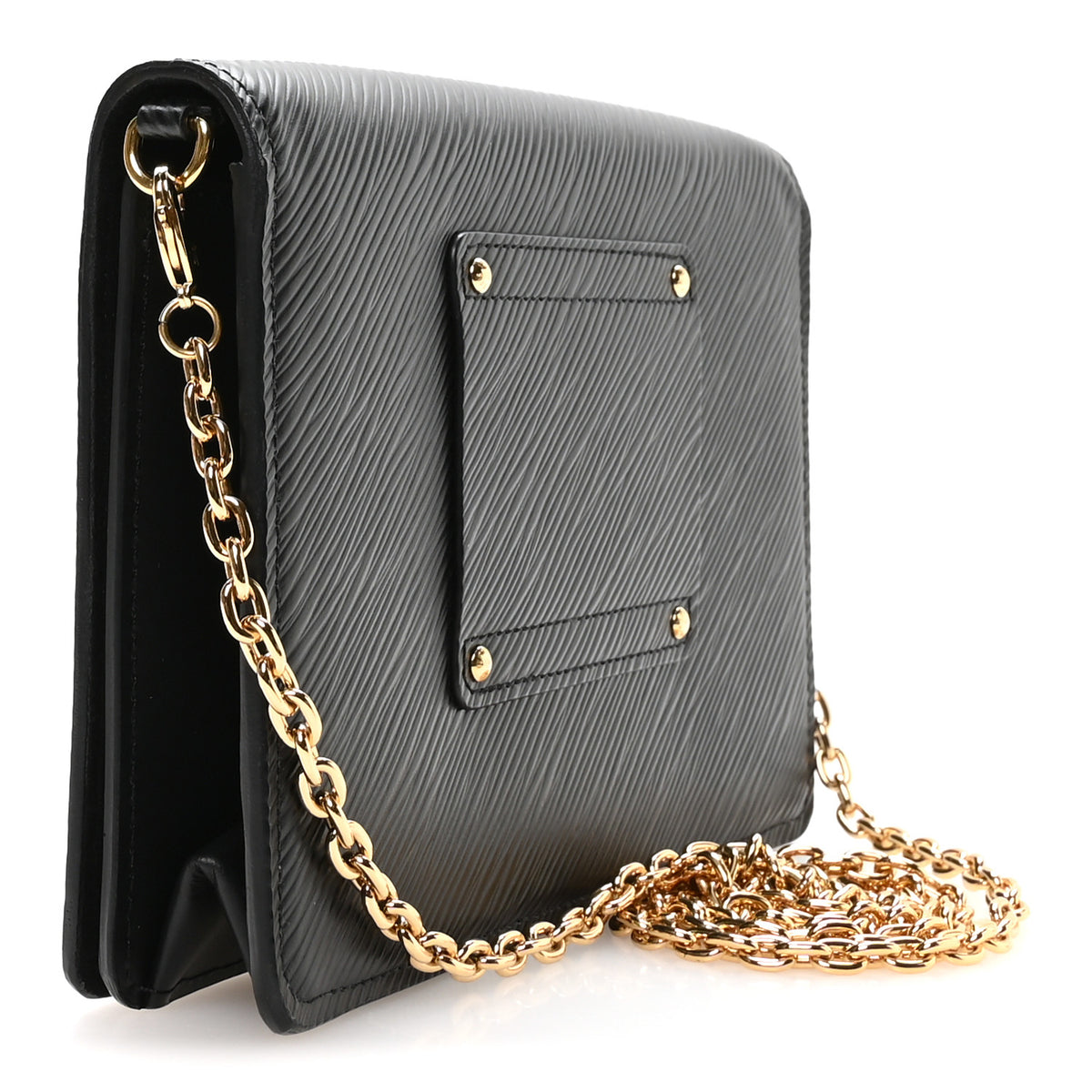 Epi Twist Belt Chain Wallet Black