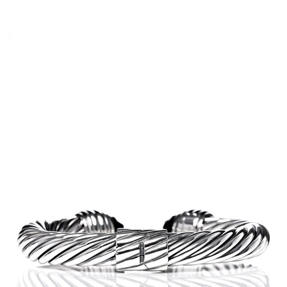 David Yurman Sterling Silver Black Onyx 10mm Cable Classics Hinged Bracelet 3 of 4