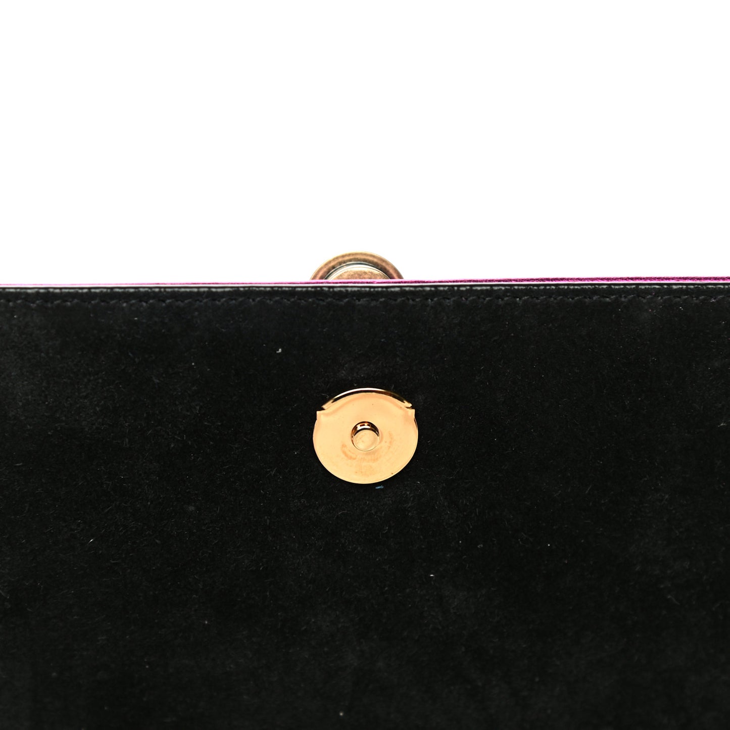 Metallic Calfskin Classic Monogram Kate Tassel Chain Wallet Fuchsia