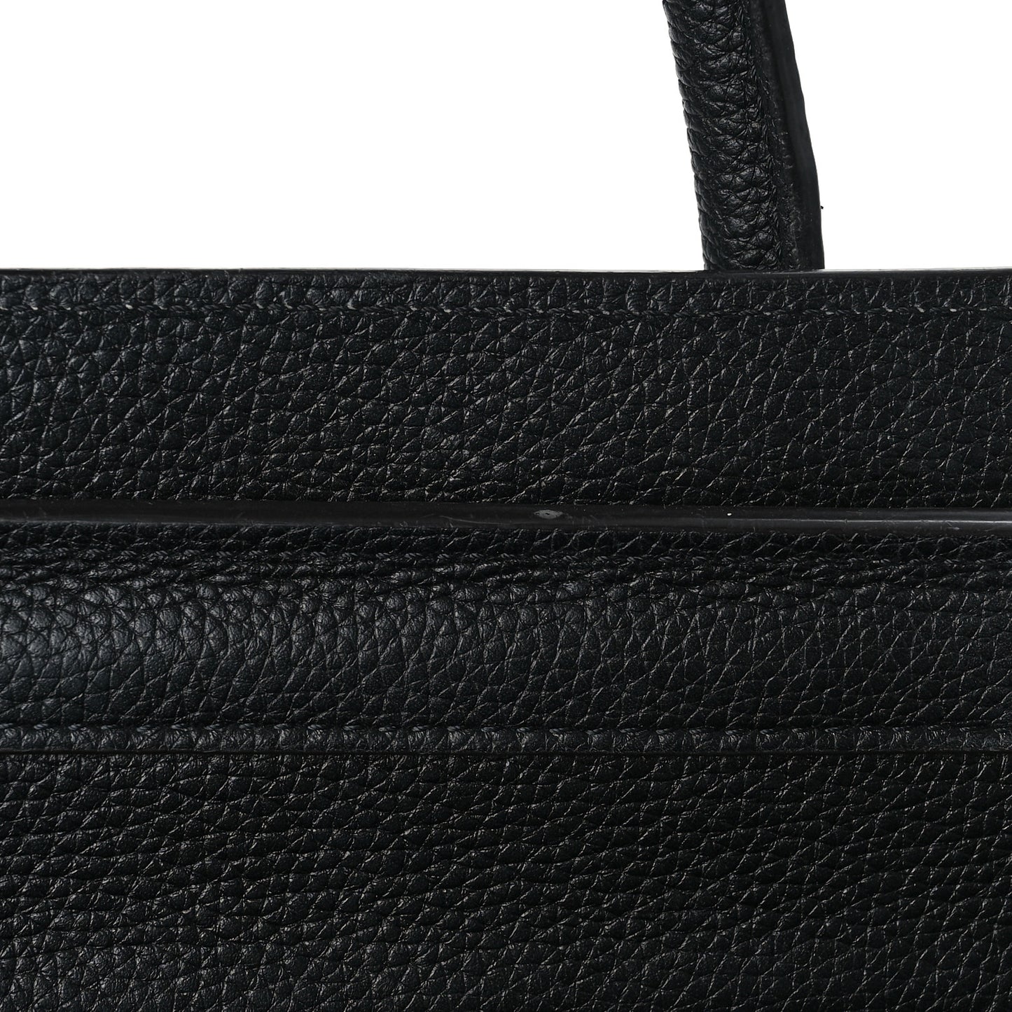 Drummed Calfskin Micro Luggage Black