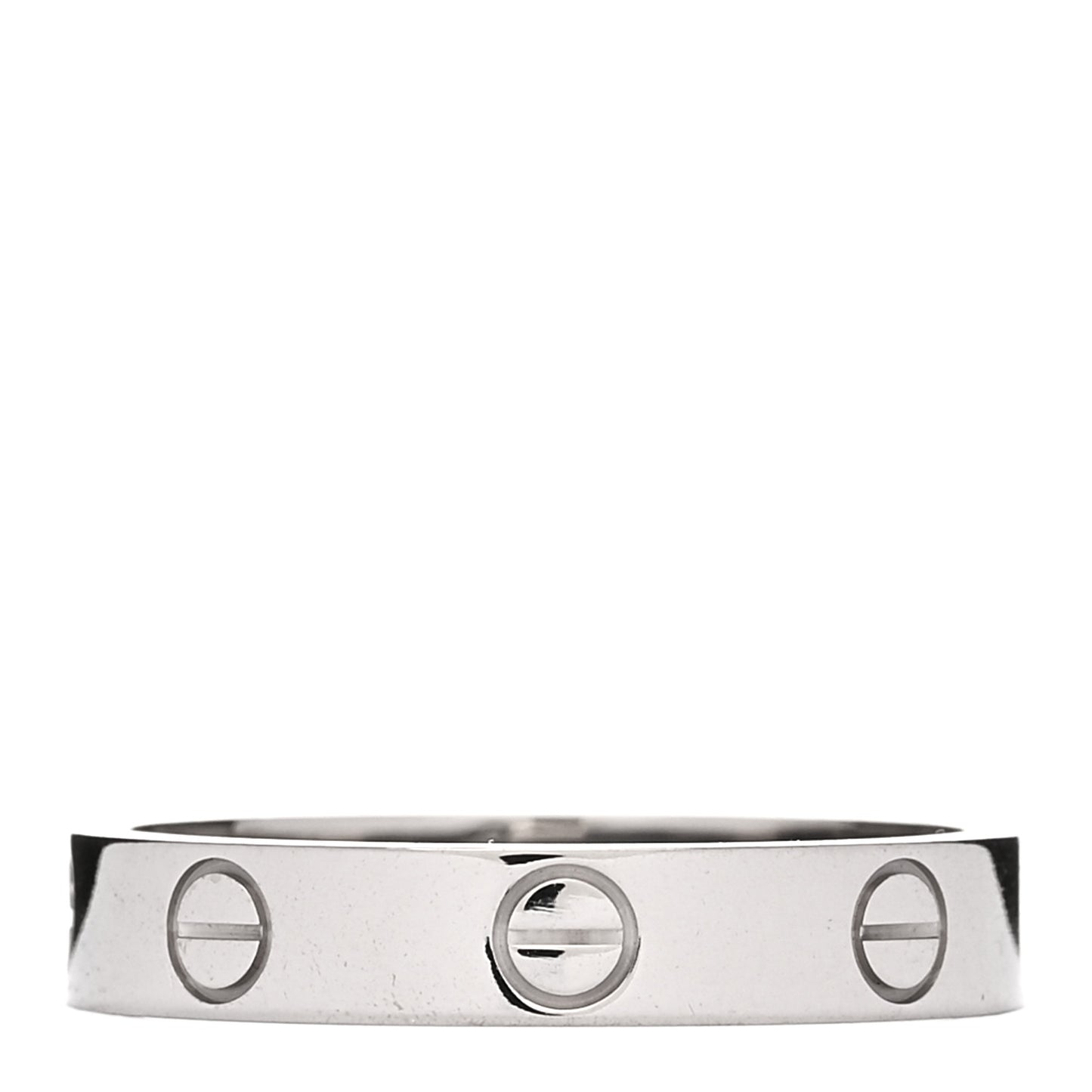 18K White Gold 3.5mm LOVE Wedding Band Ring 54 6.75