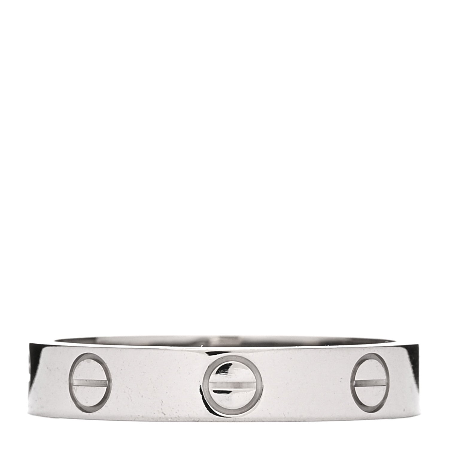 Cartier 18K White Gold 3.5mm LOVE Wedding Band Ring 54 6.75 1 of 5
