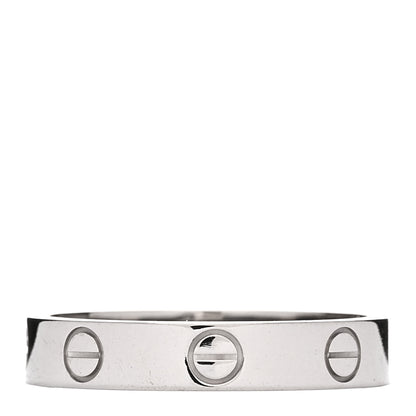 Cartier 18K White Gold 3.5mm LOVE Wedding Band Ring 54 6.75 1 of 5