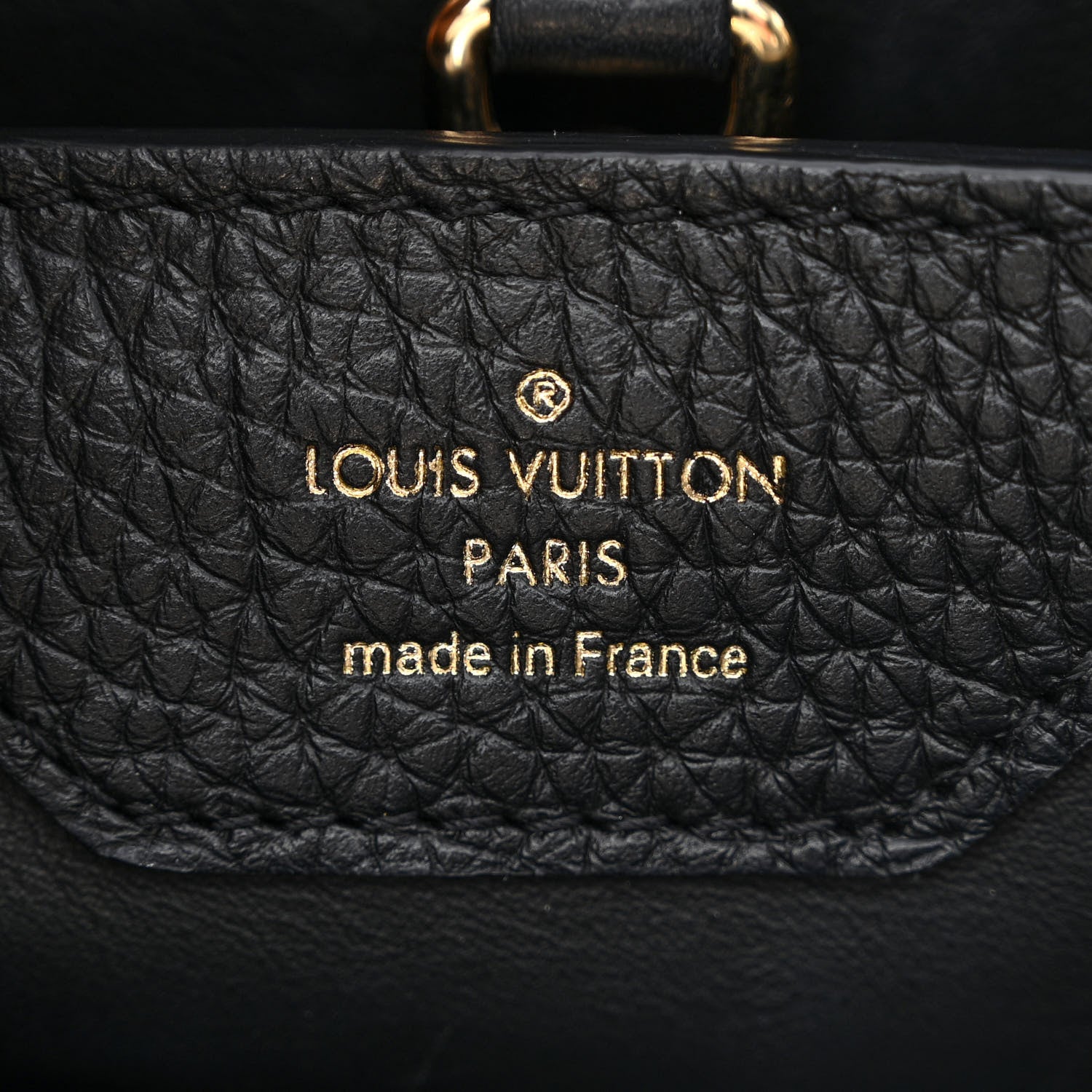 Louis Vuitton Taurillon Capucines MM Black Blue White 6 of 12