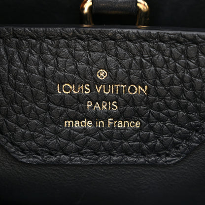 Louis Vuitton Taurillon Capucines MM Black Blue White 6 of 12