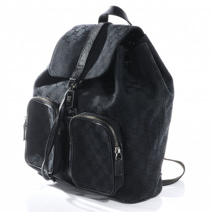 Gucci GG Monogram Single Buckle Backpack Black 3 of 10