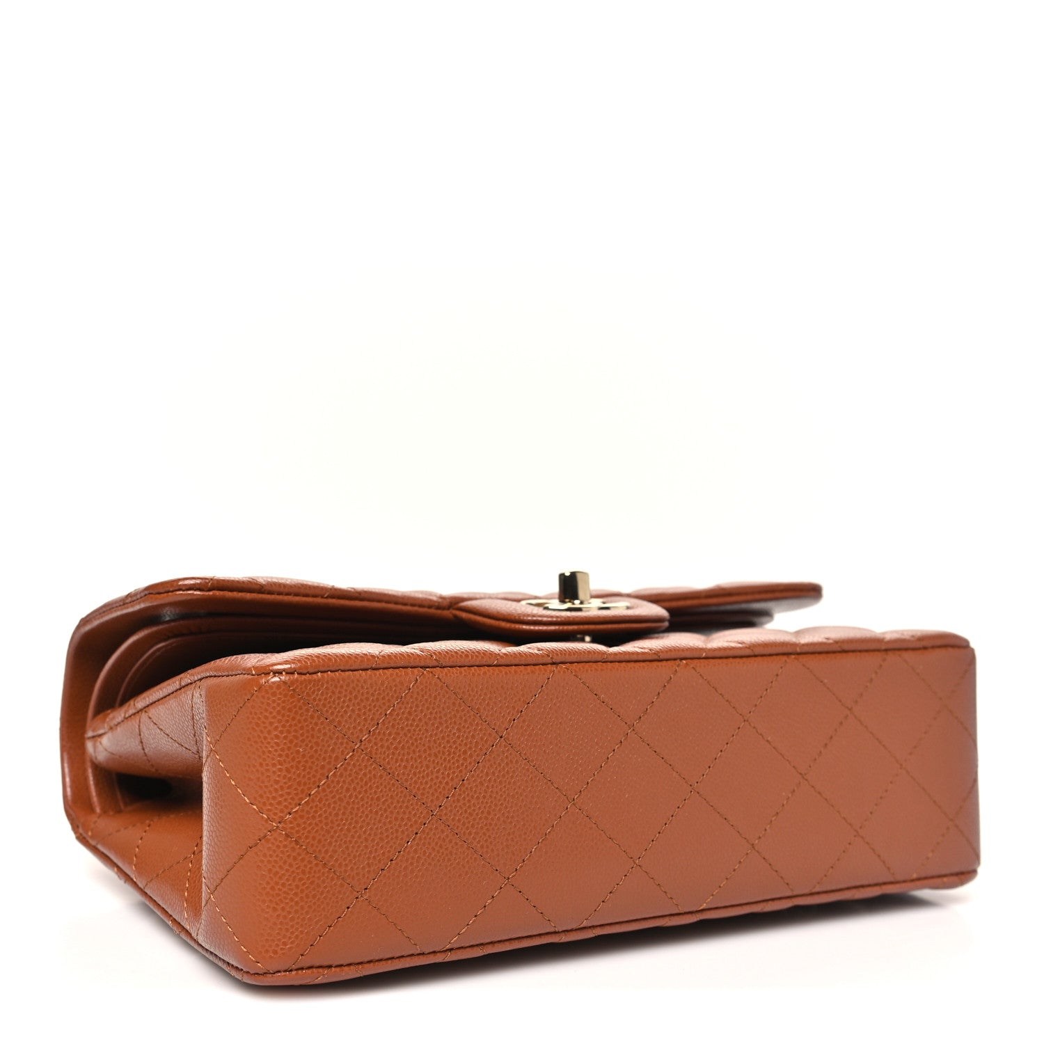 Chanel Caviar Quilted Small Double Flap Light Brown 4 of 11
