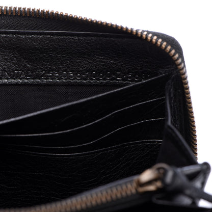 Balenciaga Agneau Arena Graffiti All Over Classic Hardware Continental Zip Around Wallet Black Multicolor 7 of 9