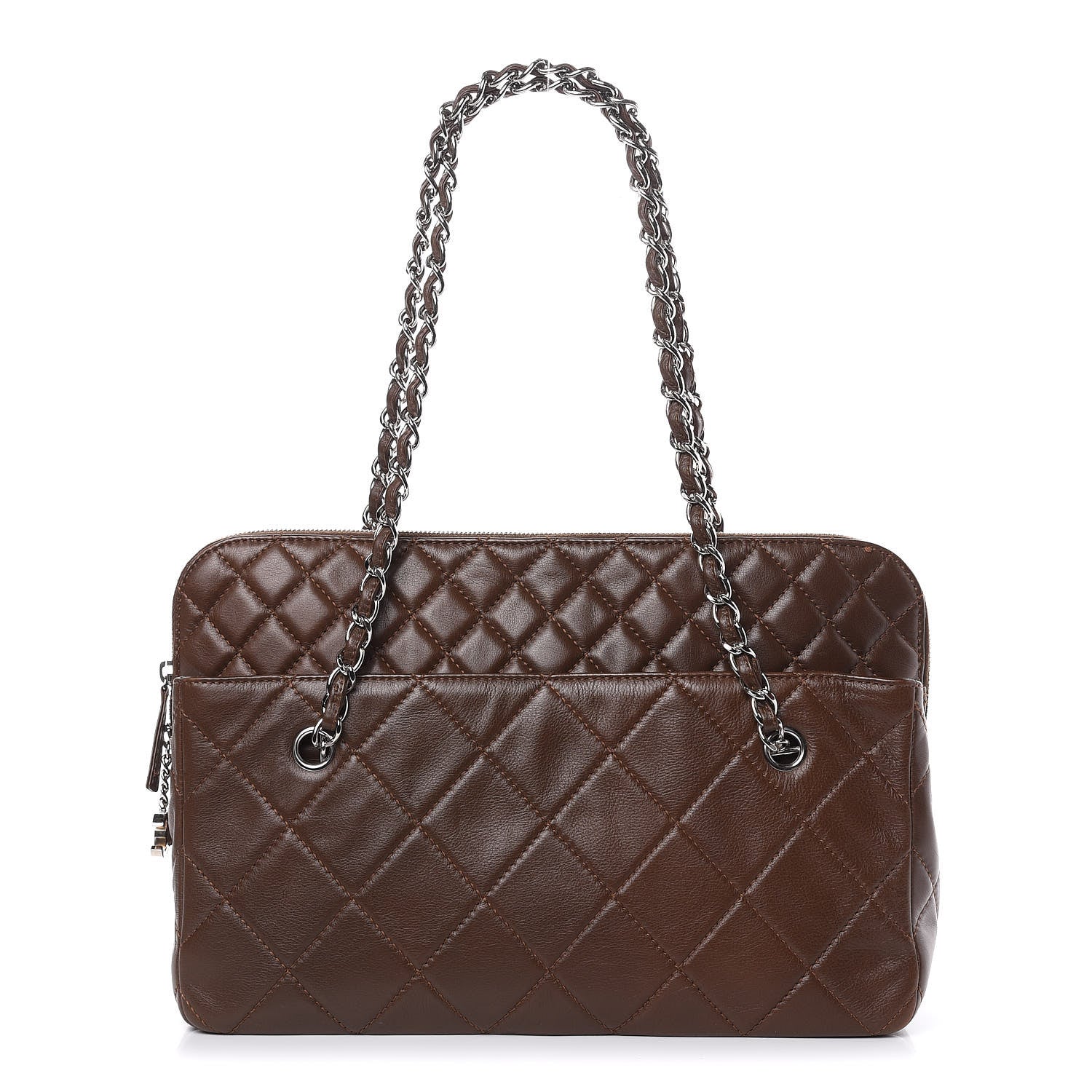Chanel Calfskin Quilted In the Business Tote Brown 1 of 12