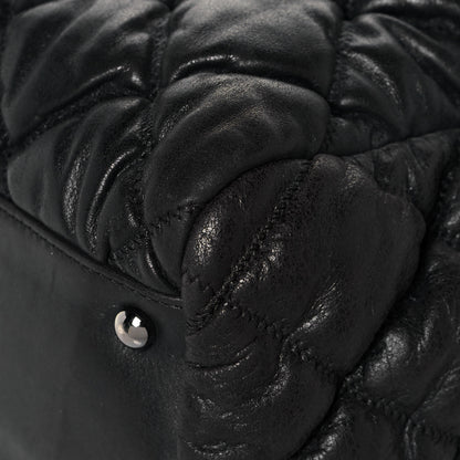 Chanel Calfskin Bubble Quilt Bowler Black 10 of 16