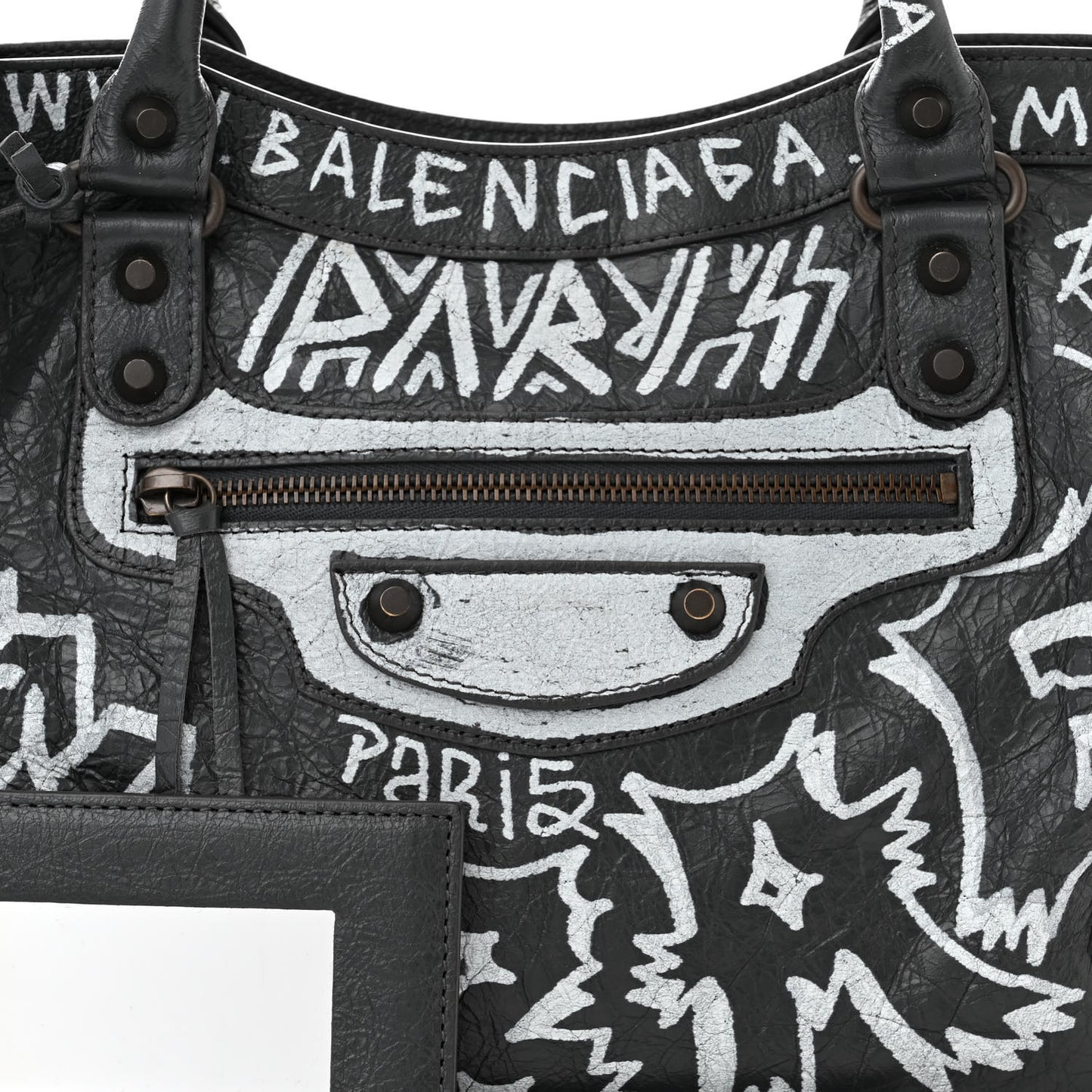 Agneau Arena Graffiti All Over Classic Hardware City Gris Fossile White