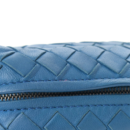 Bottega Veneta Nappa Intrecciato Small Chain Crossbody Blue 12 of 14