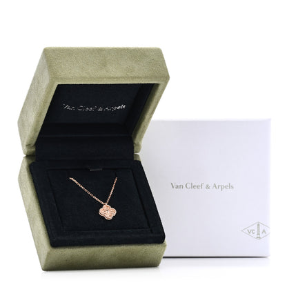 Van Cleef & Arpels 18K Rose Gold Sweet Alhambra Pendant Necklace 7 of 7