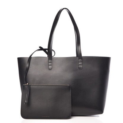 Mansur Gavriel Calfskin Small Shopping Tote Black 3 of 12