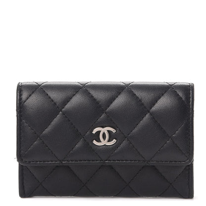 Chanel Lambskin Quilted Flap Card Holder Black 1 of 9