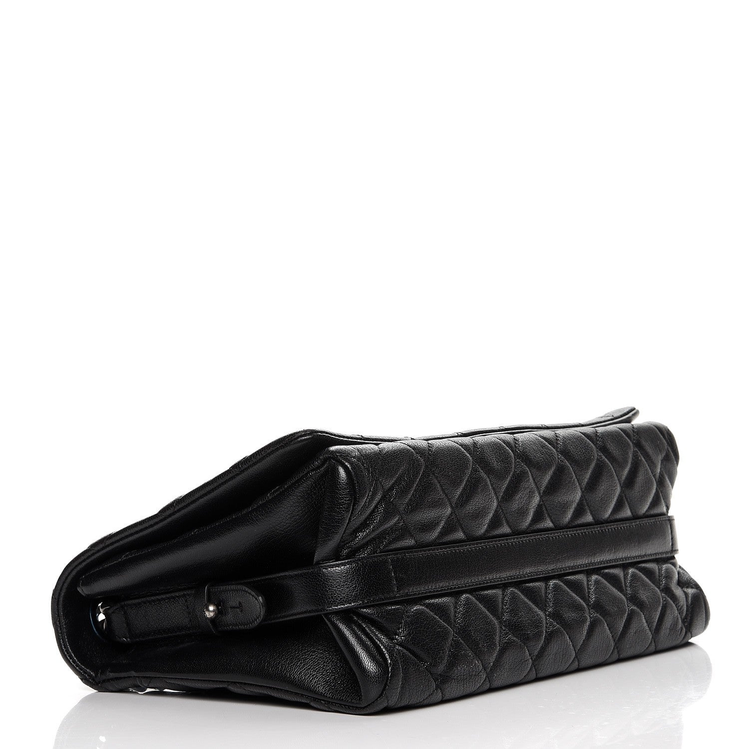 Chanel Metallic Goatskin Quilted Large City Rock Flap Black 4 of 7