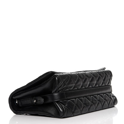 Chanel Metallic Goatskin Quilted Large City Rock Flap Black 4 of 7