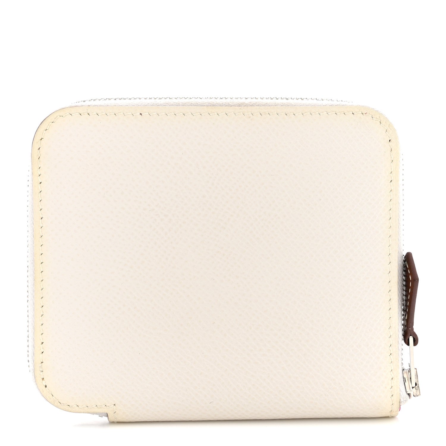 Hermes Epsom Silk'In Compact Wallet New White 1 of 7