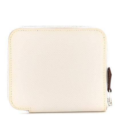 Hermes Epsom Silk'In Compact Wallet New White 1 of 7