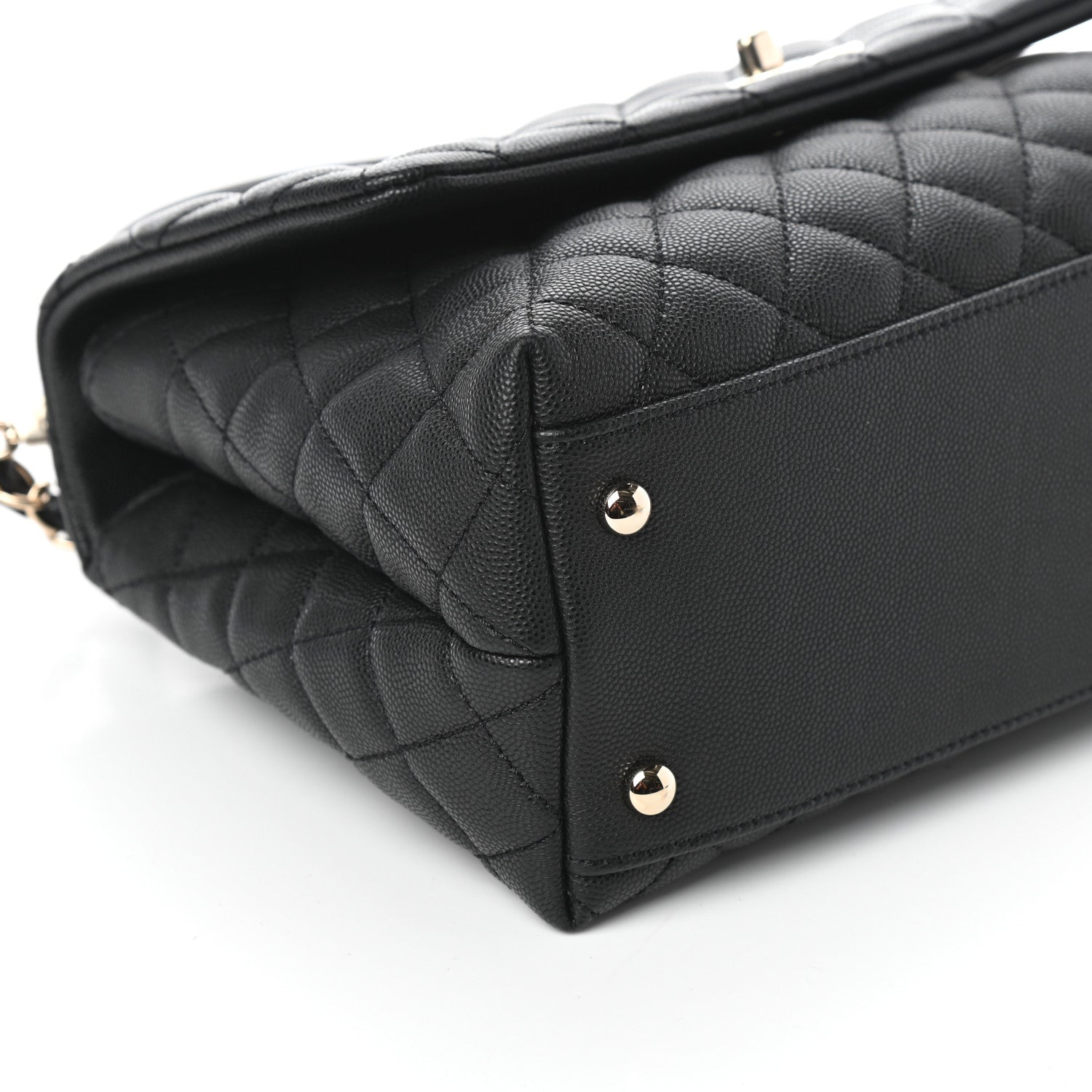 Chanel Caviar Quilted Small Coco Handle Flap Black 9 of 10