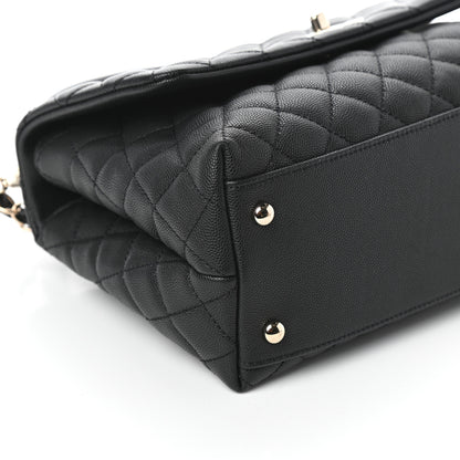 Chanel Caviar Quilted Small Coco Handle Flap Black 9 of 10