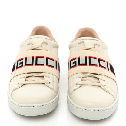 Gucci Calfskin Stripe Womens New Ace Sneakers 36 New Mystic White Ecru Red Flame 2 of 11