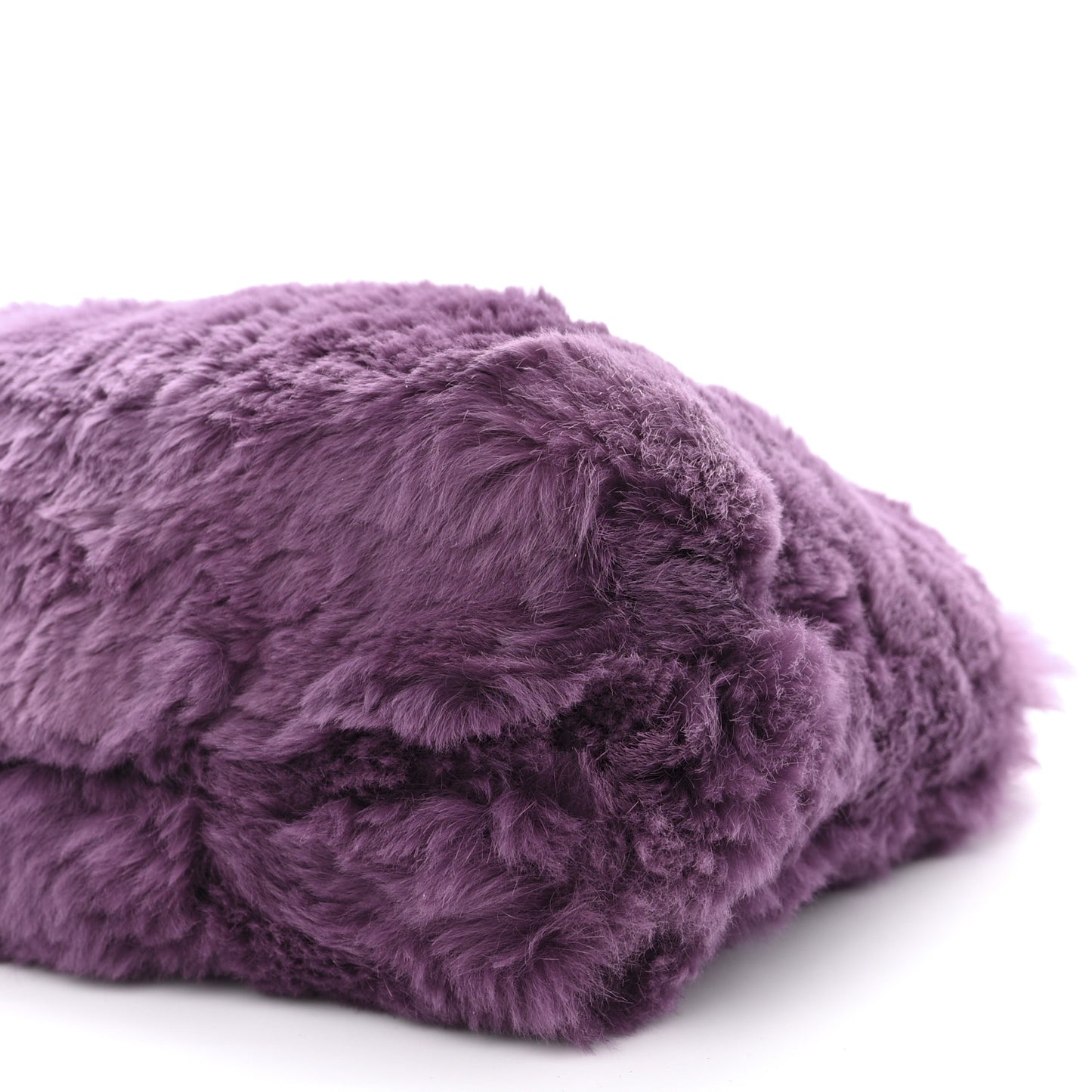 Rabbit Fur Shoulder Bag Purple
