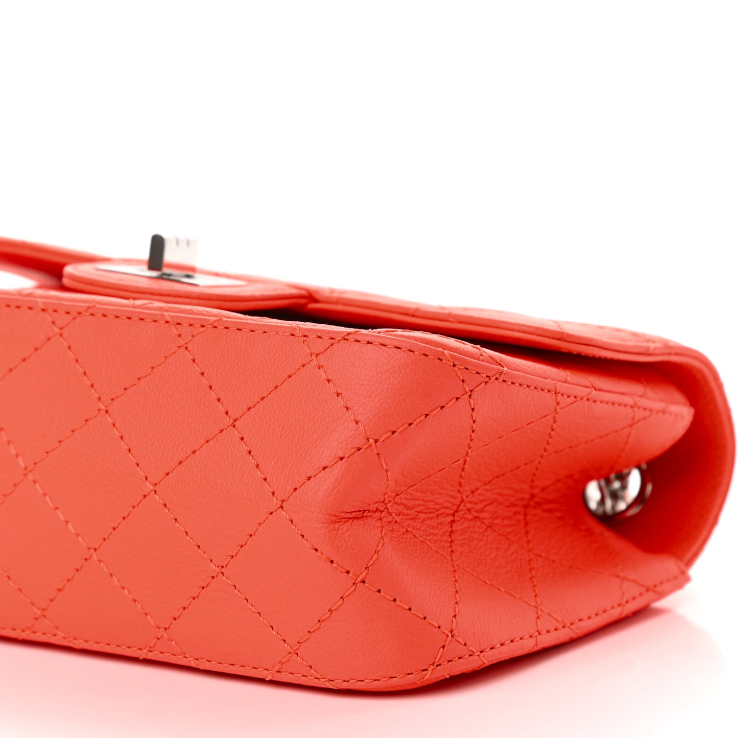 Goatskin Quilted 2.55 Reissue Mini Flap Orange