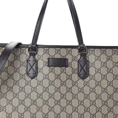 Gucci GG Supreme Monogram Medium Zippered Tote Dark Brown 6 of 8