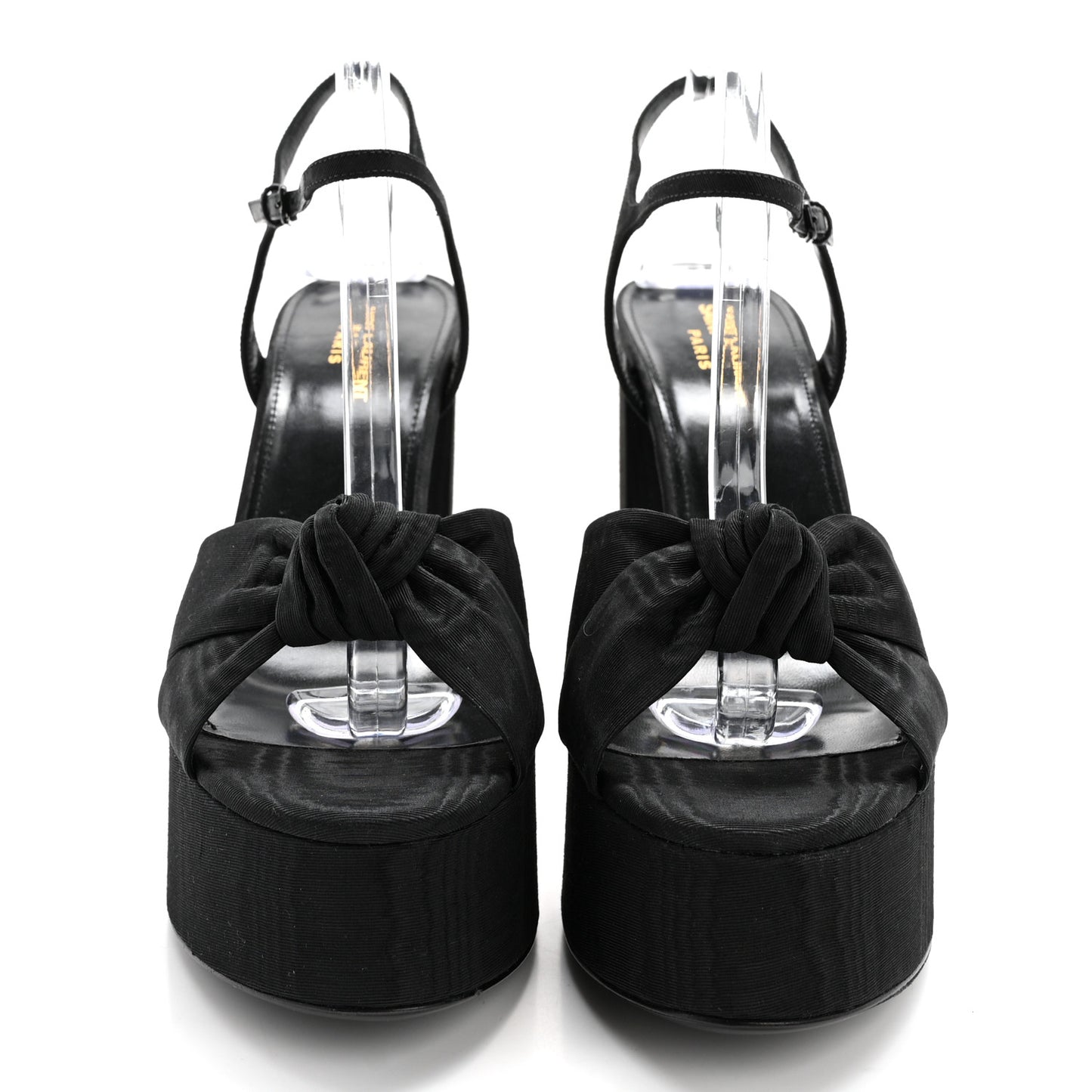 Grosgrain Bianca 85 Platform Sandals 40 Black